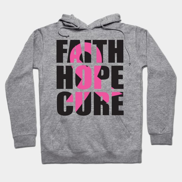 faith hope cure gift, Breast Cancer Awareness ribbon month 2022 Hoodie by AYOUGO.ZONDA™